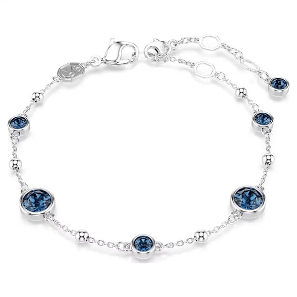 Swarovski armbånd Imber bracelet Round cut, Blue, Rhodium plated - 5730679